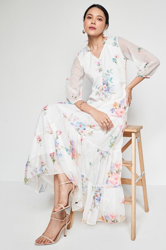 Flora Fit And Flare Gown, Multi Color, image 1
